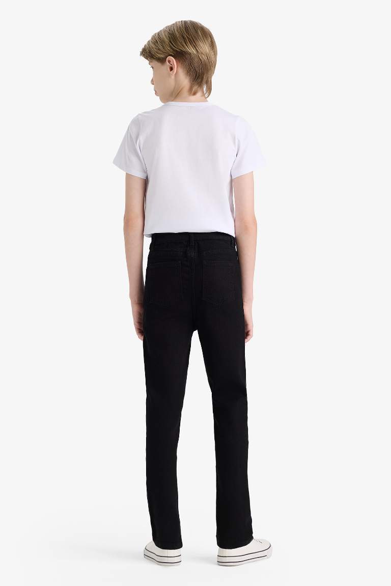 Erkek Çocuk Slim Fit Dar Kesim Düz Paça Jean Pantolon