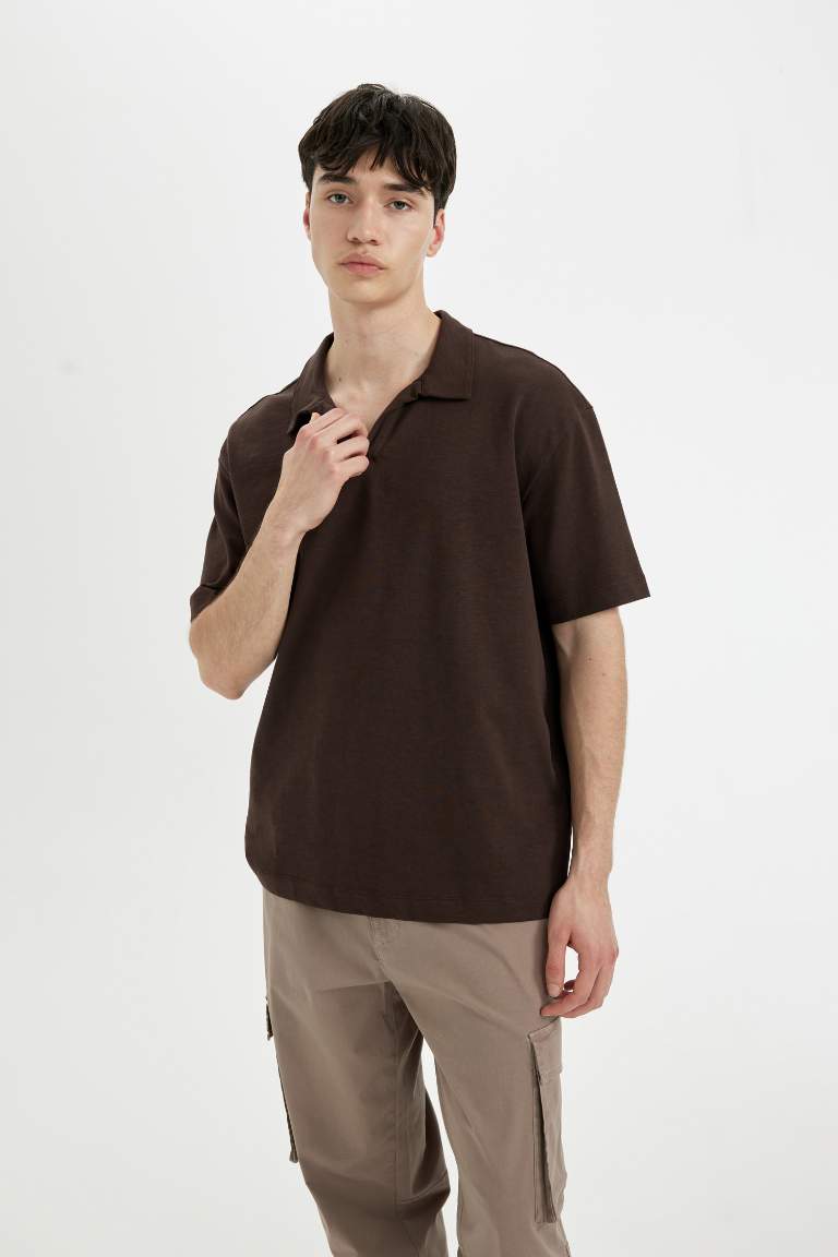 Relax Fit Polo Collar Polo T-Shirt