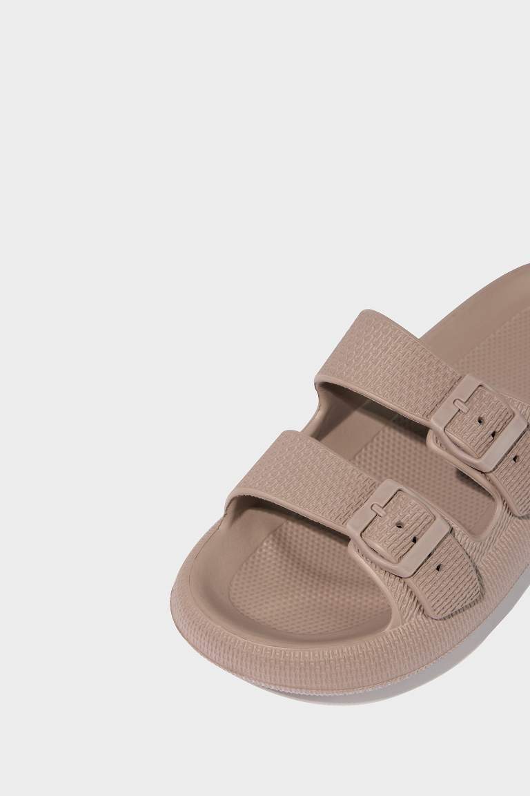 Man High Sole Double Strap Slippers