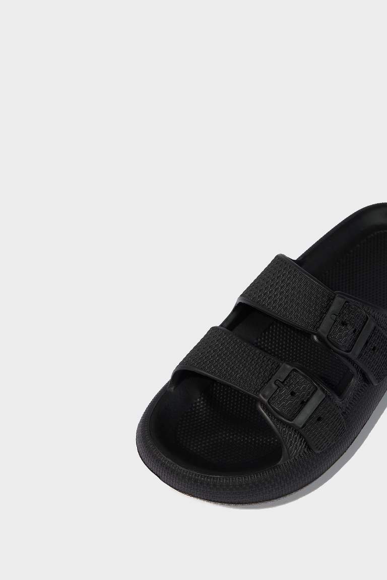 Man High Sole Double Strap Slippers