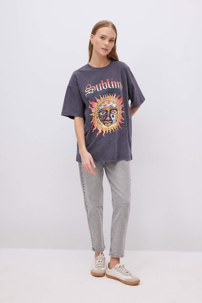 Unisex Ramones Oversize Fit Washed Effect T-Shirt