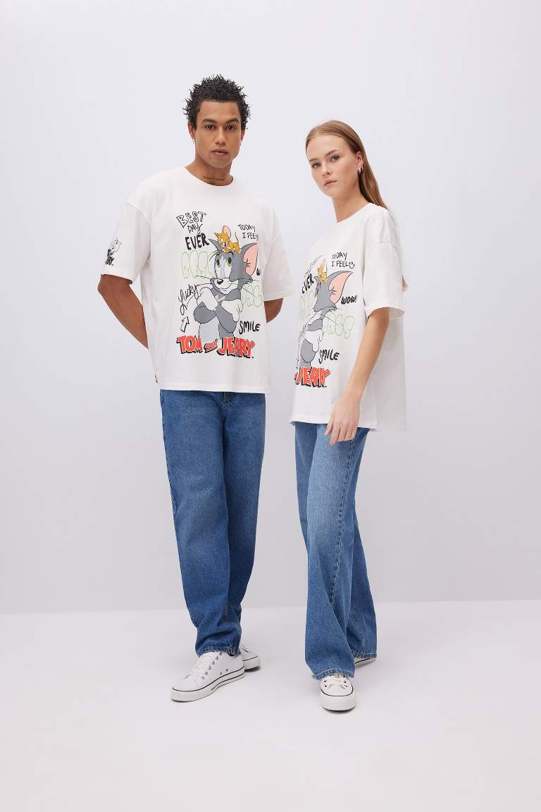 Unisex Tom & Jerry Oversize Fit Printed T-Shirt