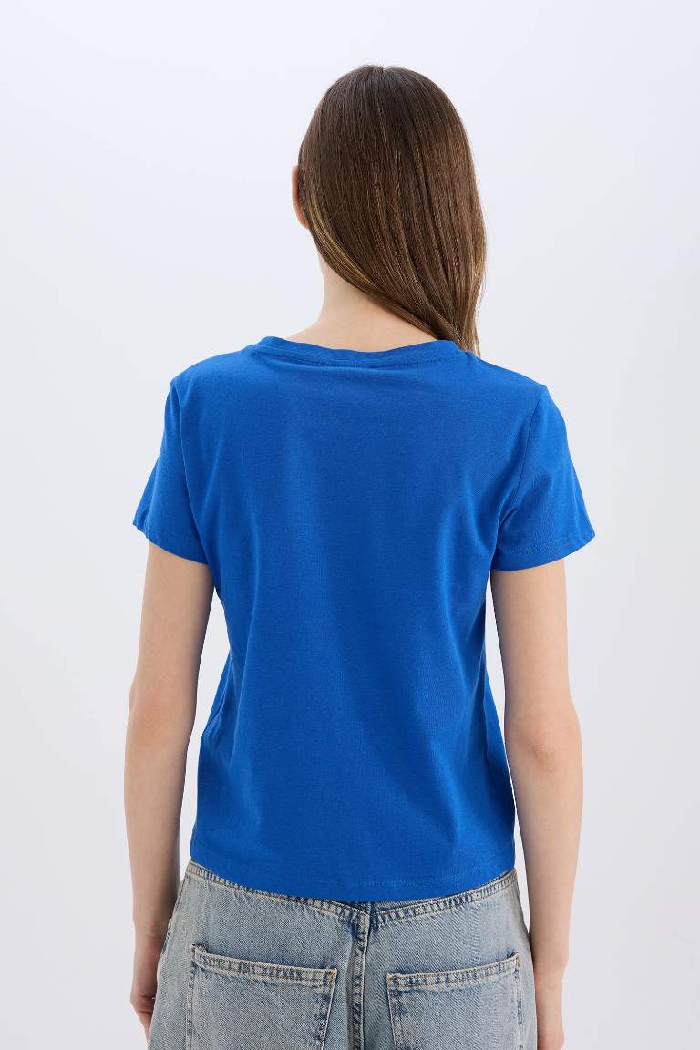 Regular Fit Crew Neck Basic Short Sleeve T-Shirt