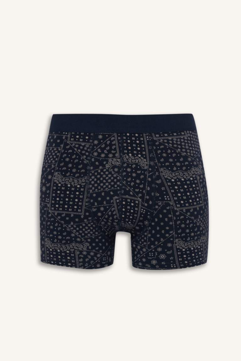 Regular Fit Şal Desenli 3'lü Boxer