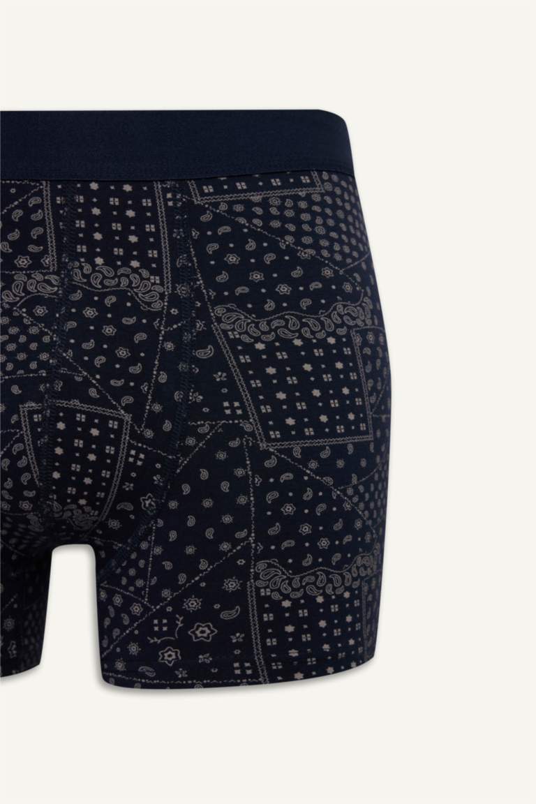 Regular Fit Şal Desenli 3'lü Boxer