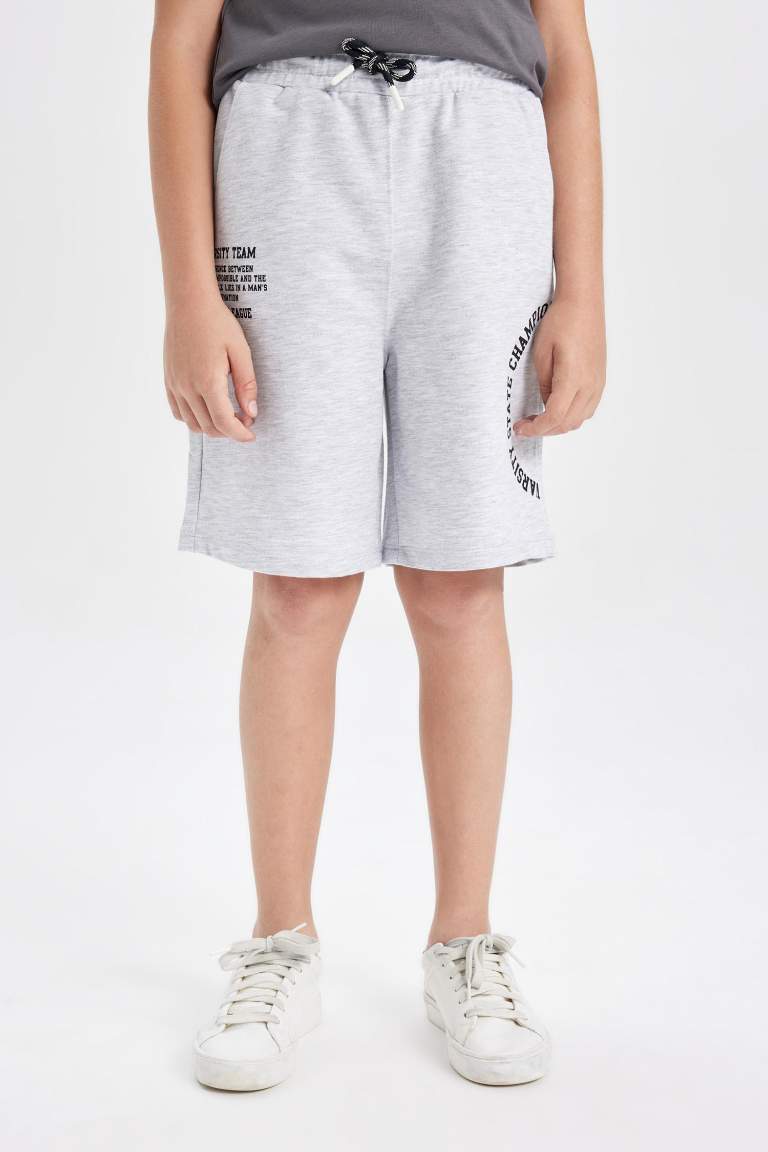 Boy Oversize Fit Printed Shorts