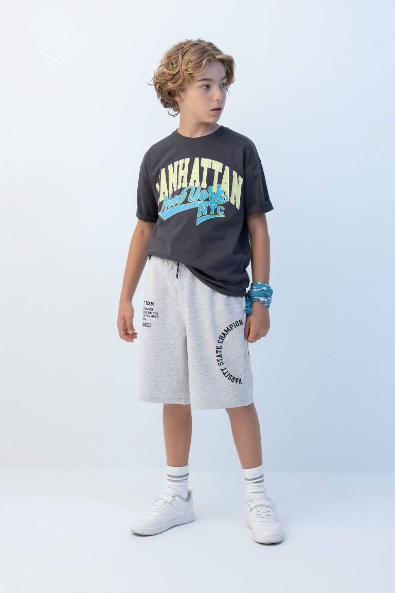 Boy Oversize Fit Printed Short Sleeve T-Shirt