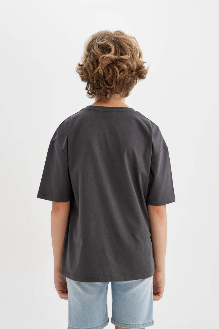 Boy Oversize Fit Printed Short Sleeve T-Shirt