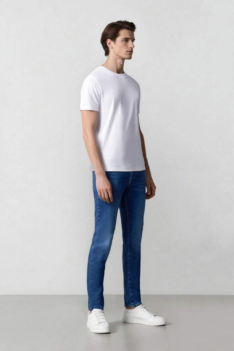 Pedro Slim Fit Dar Kalıp Normal Bel Dar Paça Jean Pantolon