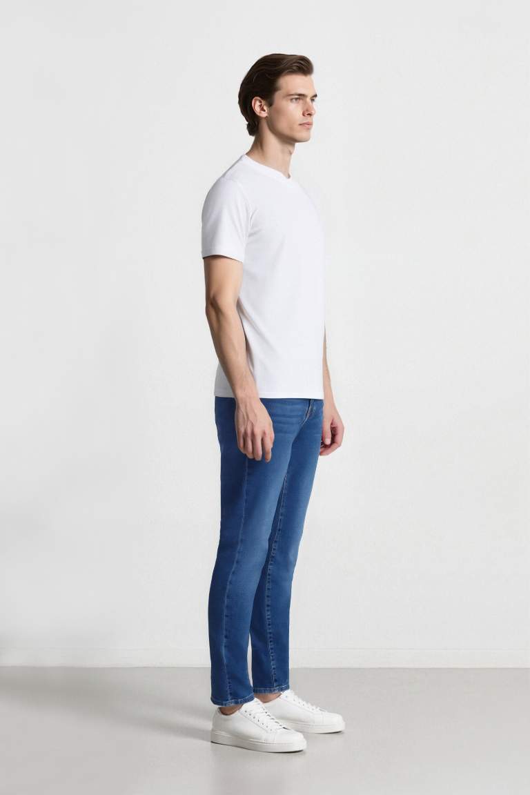 Pedro Slim Fit Dar Kalıp Normal Bel Dar Paça Jean Pantolon