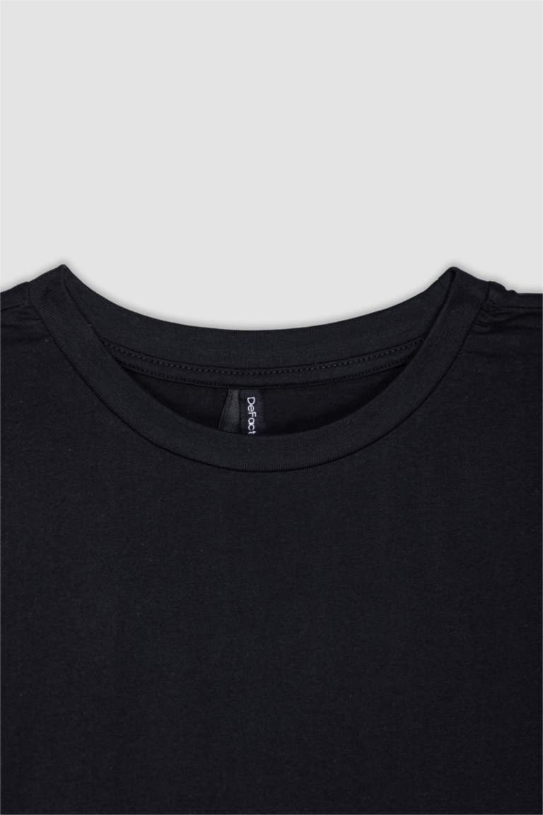 Regular Fit Crew Neck Basic Cotton T-Shirt