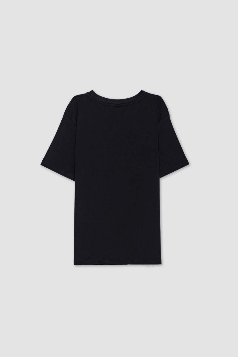 Regular Fit Crew Neck Basic Cotton T-Shirt