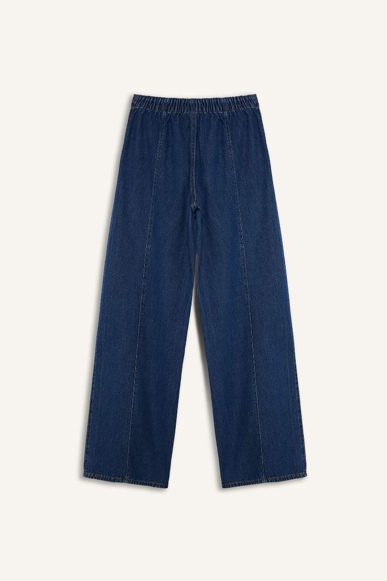 Джинсы Wide Leg широкого кроя со средней талией