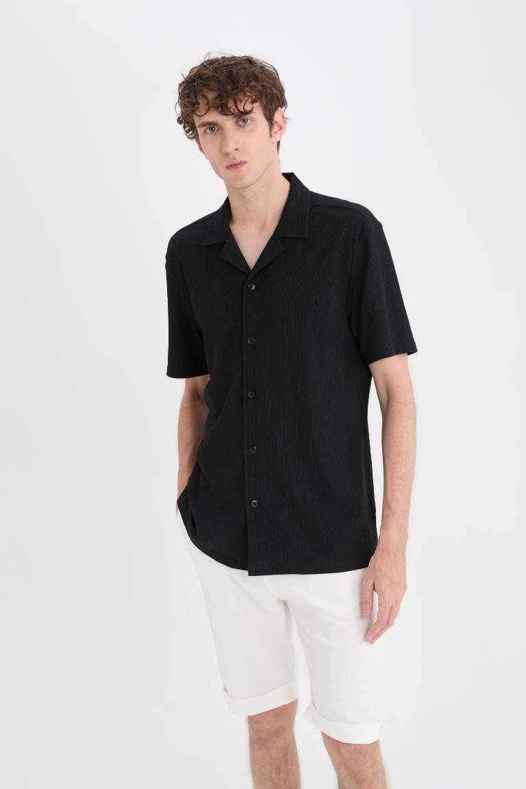 Modern Fit Resort Neck Short Sleeve Shirt