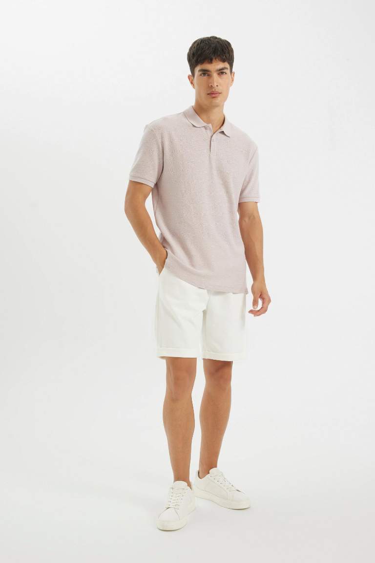 Regular Fit Crepe Polo Shirt