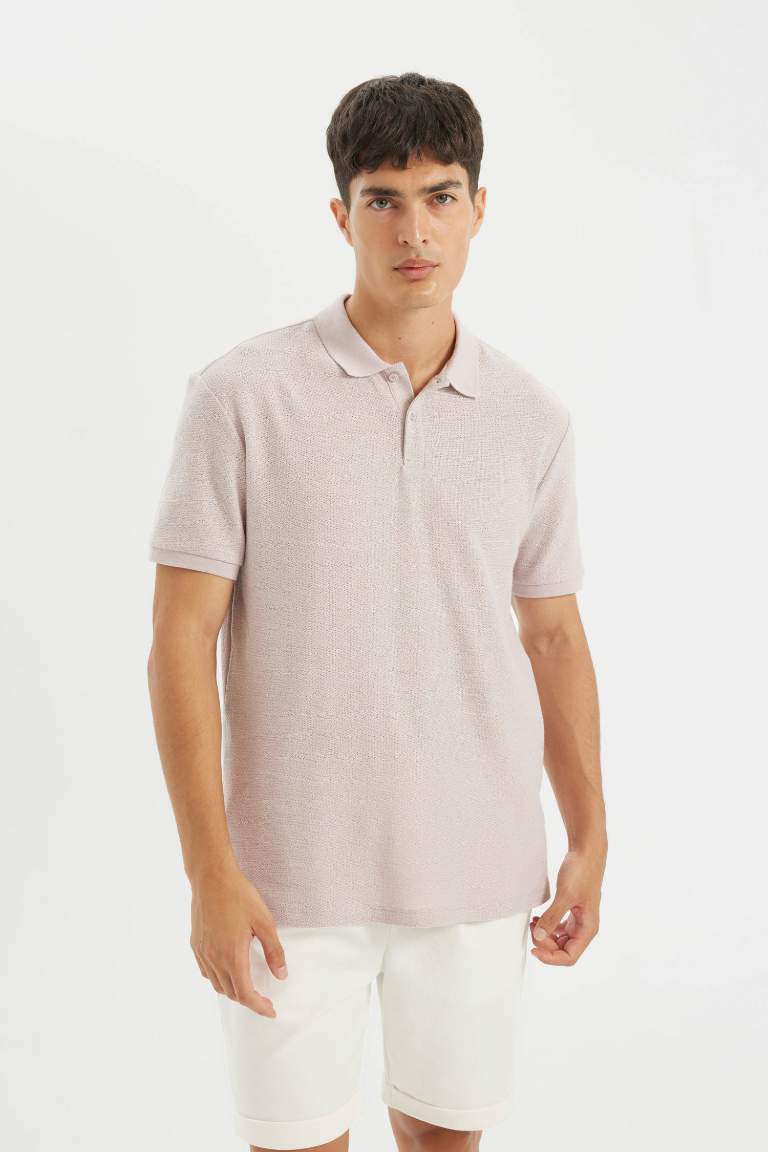 Regular Fit Crepe Polo Shirt