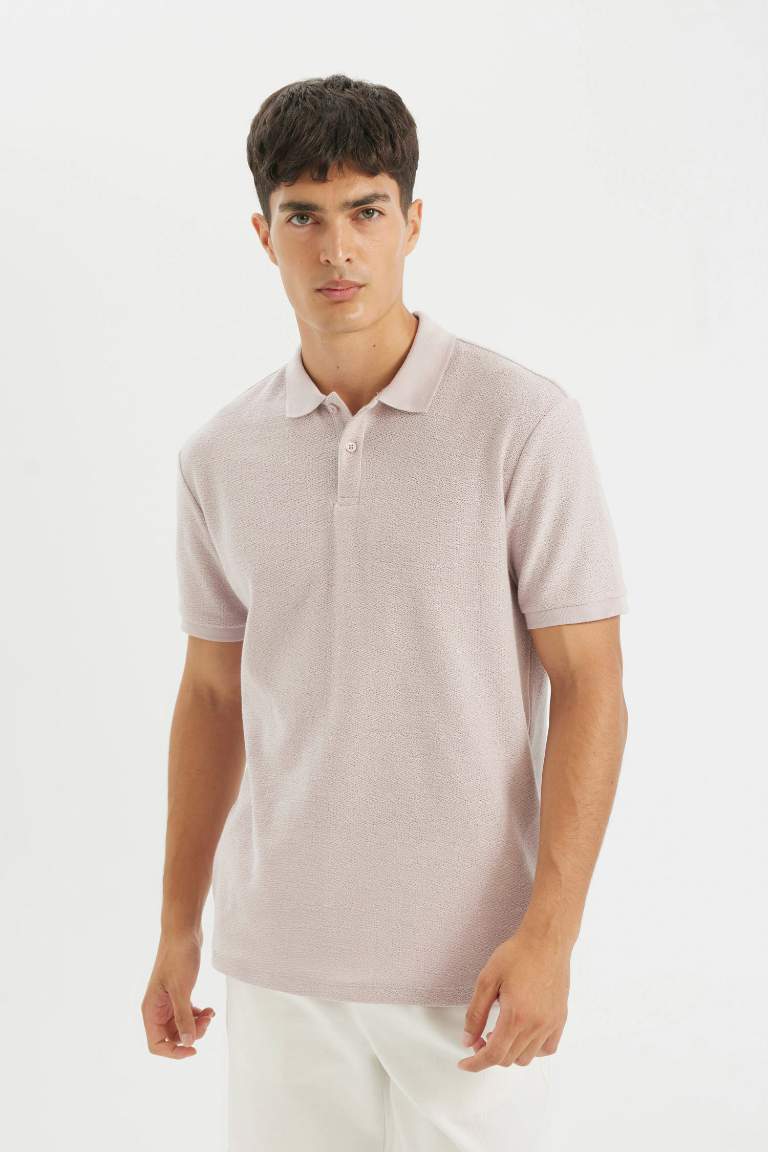 Regular Fit Crepe Polo Shirt