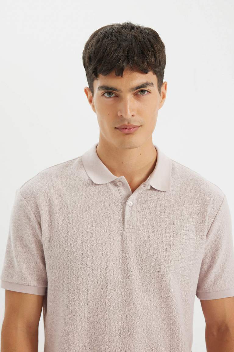 Regular Fit Crepe Polo Shirt