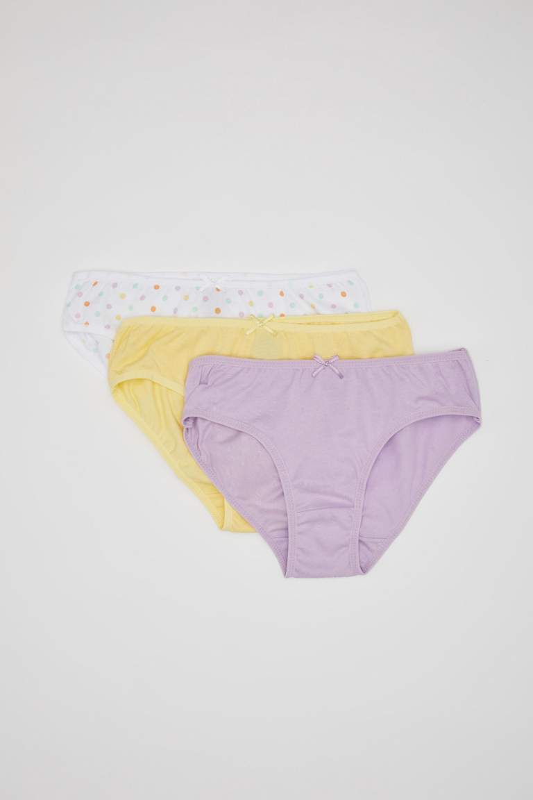 Girl 3 Piece Cotton Slip Panties