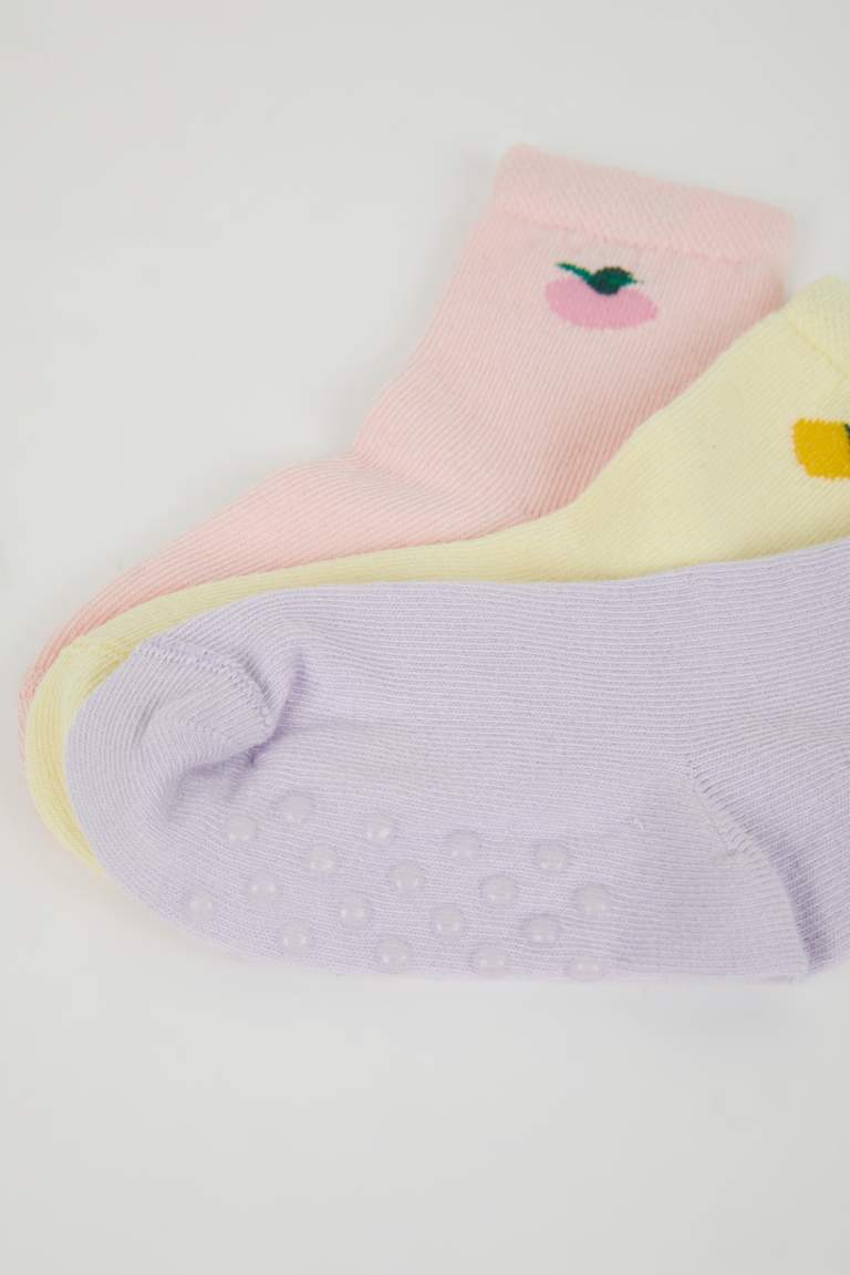 Baby Girl Seamless 3 Piece Cotton Long Socks