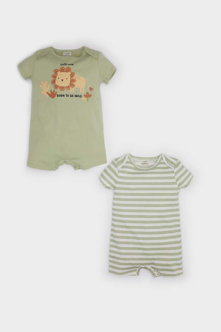 Boy Newborn Combed Cotton 2 Piece Jumpsuit