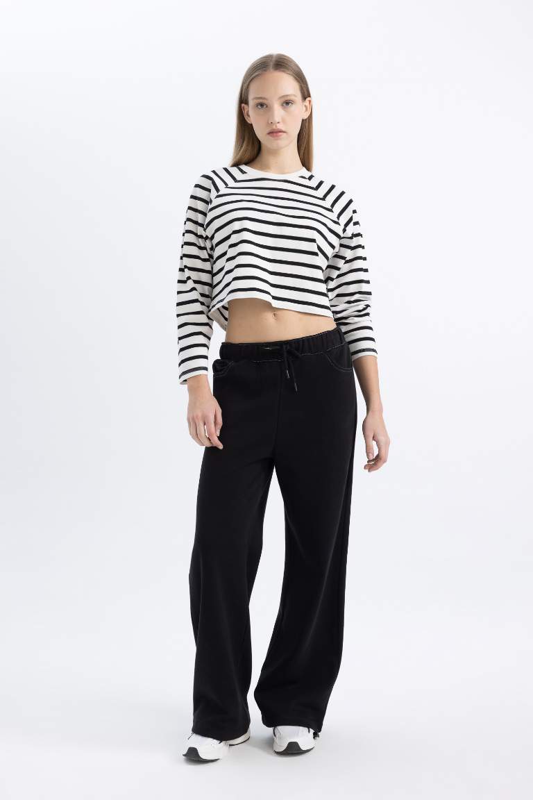 Loose Fit Striped Long Sleeve T-Shirt