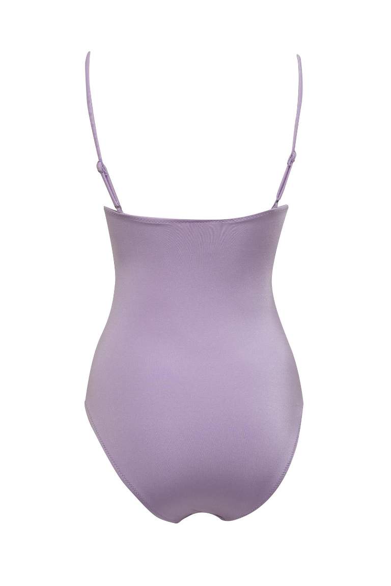 Afra x DeFacto Thin Strap Stone Swimsuit