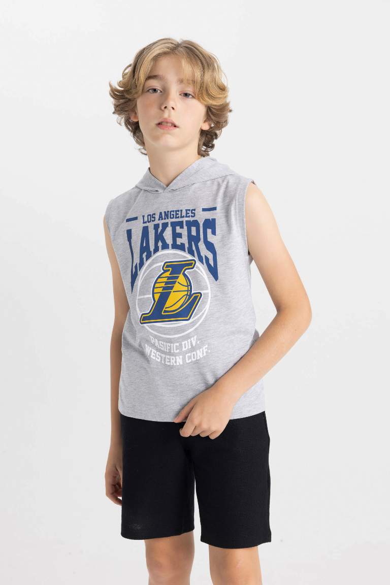 Boy NBA Los Angeles Lakers Hooded Sleeveless T-Shirt