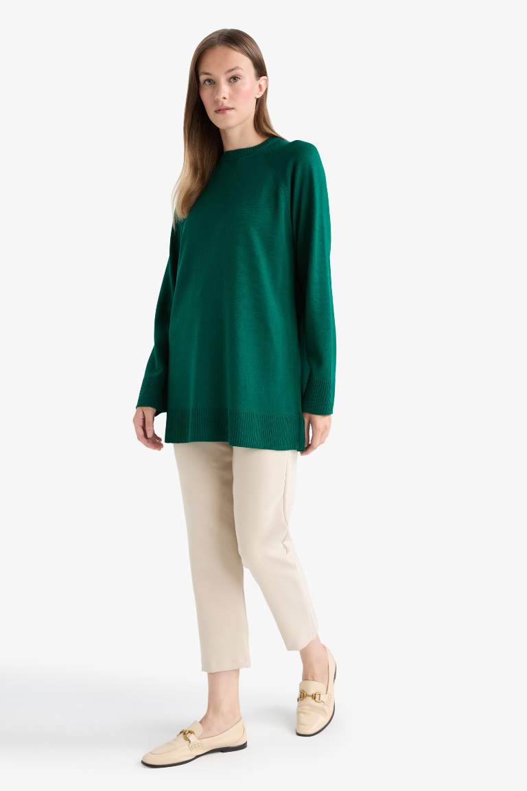 Regular Fit Crew Neck Tunic