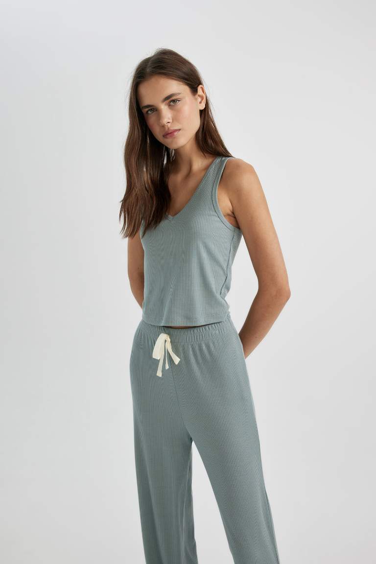 Fall in Love V-Neck Pajama Top