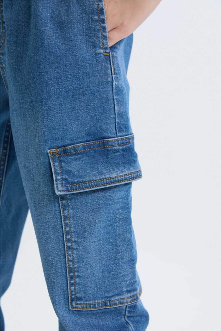 Erkek Çocuk Kargo Fit Jean Pantolon