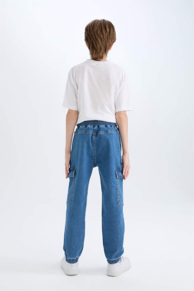 Erkek Çocuk Kargo Fit Jean Pantolon