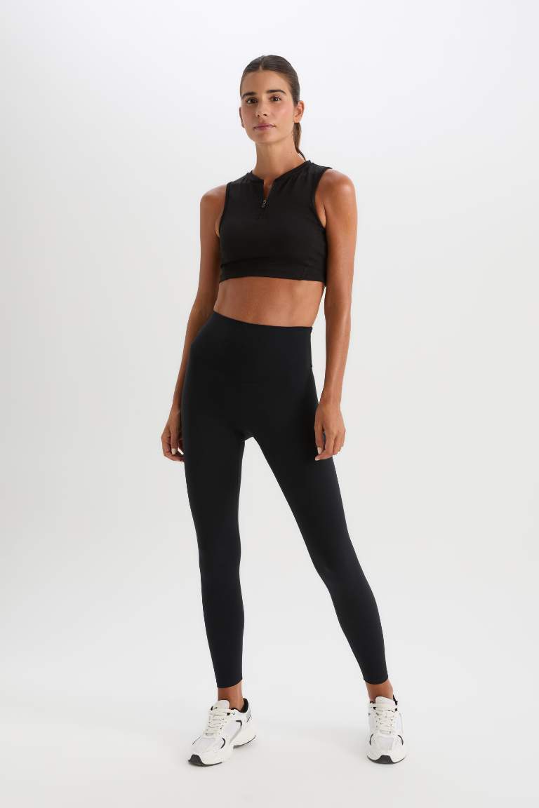 Legging de sport à taille haute en tissu premium extensible de DeFactoFit