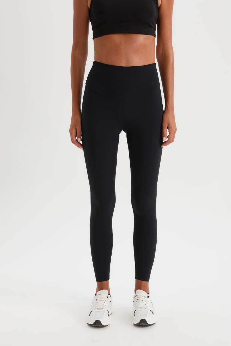 Legging de sport à taille haute en tissu premium extensible de DeFactoFit