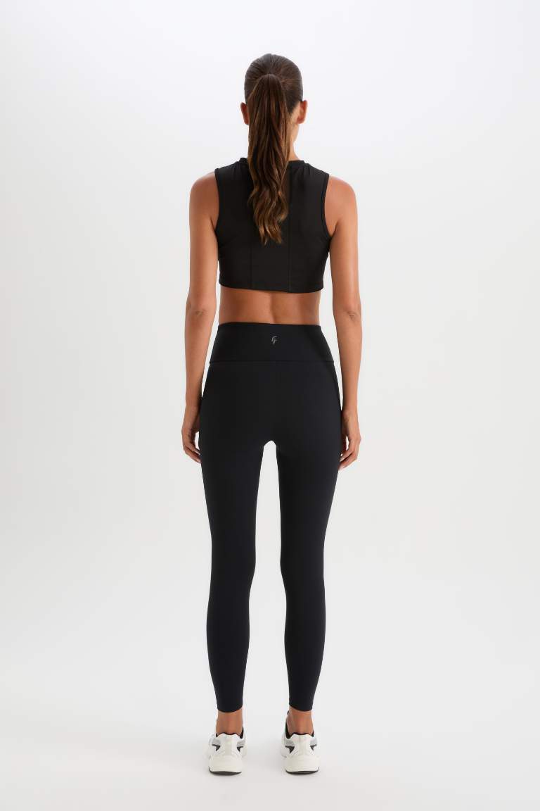 Legging de sport à taille haute en tissu premium extensible de DeFactoFit