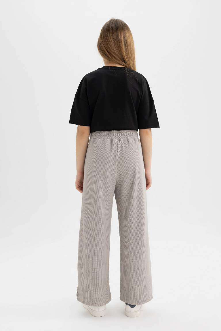 Girl Straight Fit Waffle Trousers