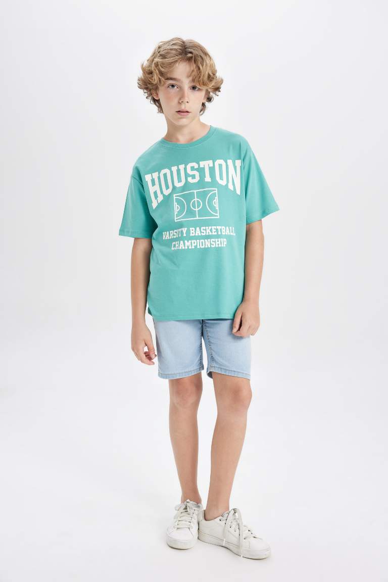 Boy Crew Neck Printed Short Sleeve T-Shirt