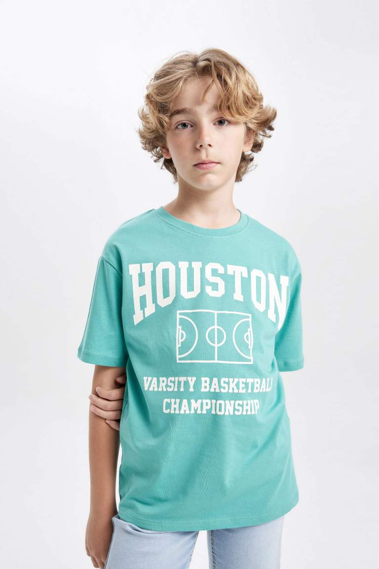 Boy Crew Neck Printed Short Sleeve T-Shirt