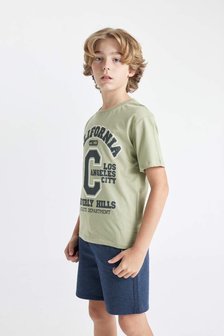 Boy Crew Neck Printed Short Sleeve T-Shirt