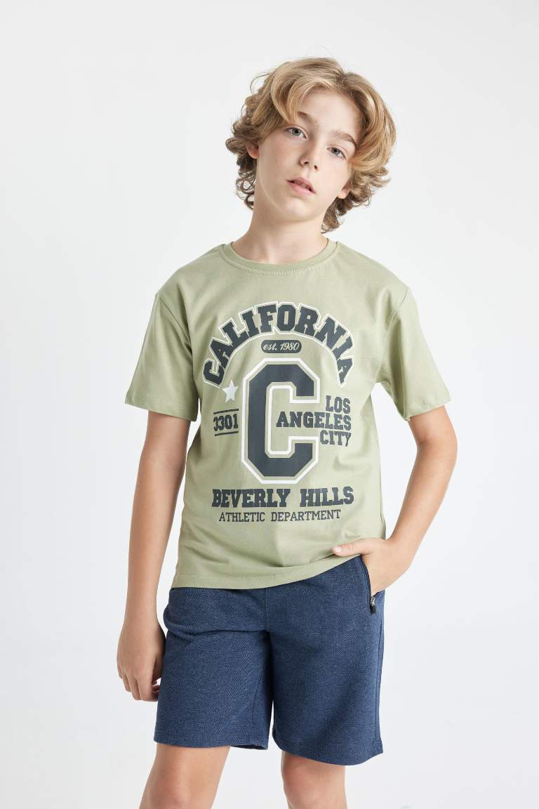 Boy Crew Neck Printed Short Sleeve T-Shirt