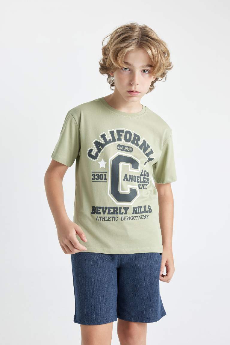 Boy Crew Neck Printed Short Sleeve T-Shirt