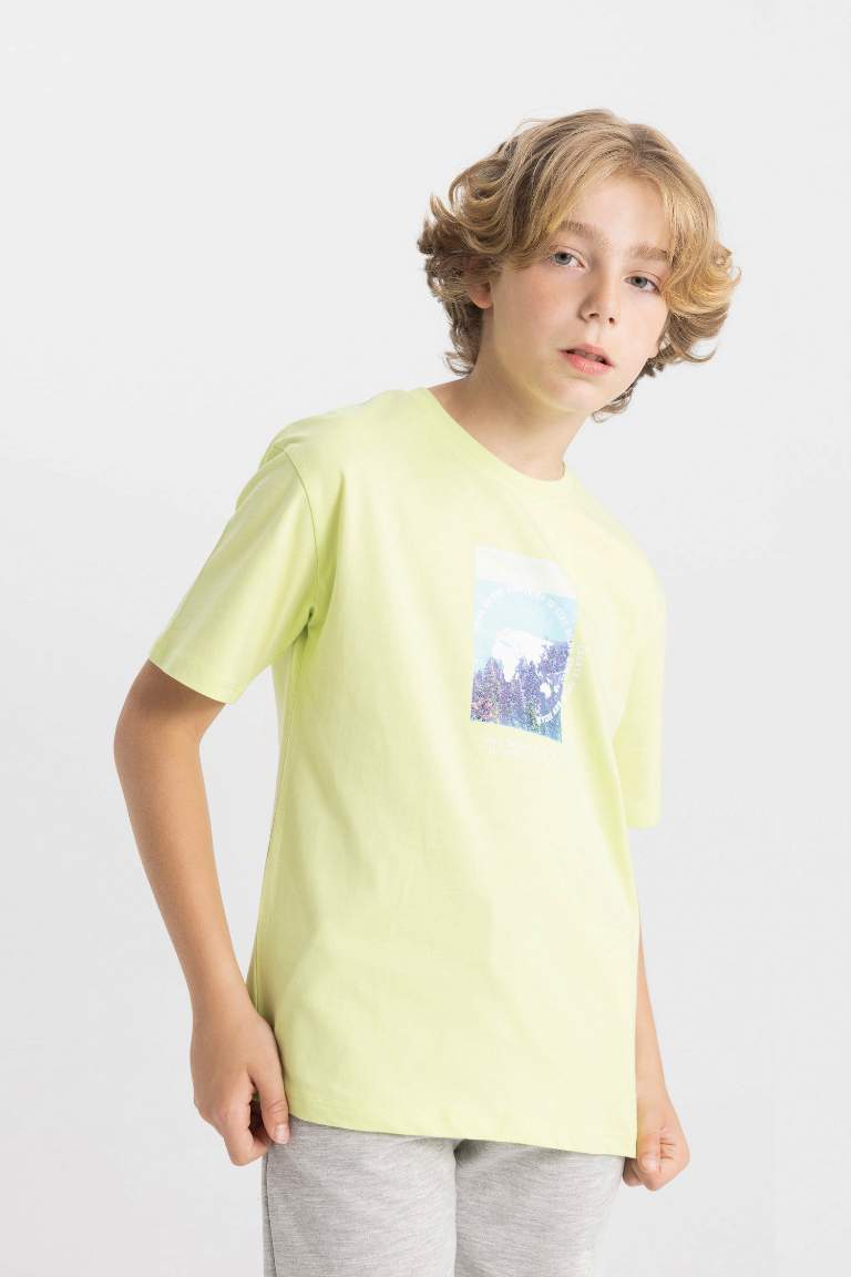 Boy Crew Neck Printed Short Sleeve T-Shirt