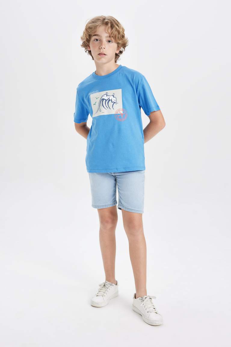 Boy Crew Neck Printed Short Sleeve T-Shirt