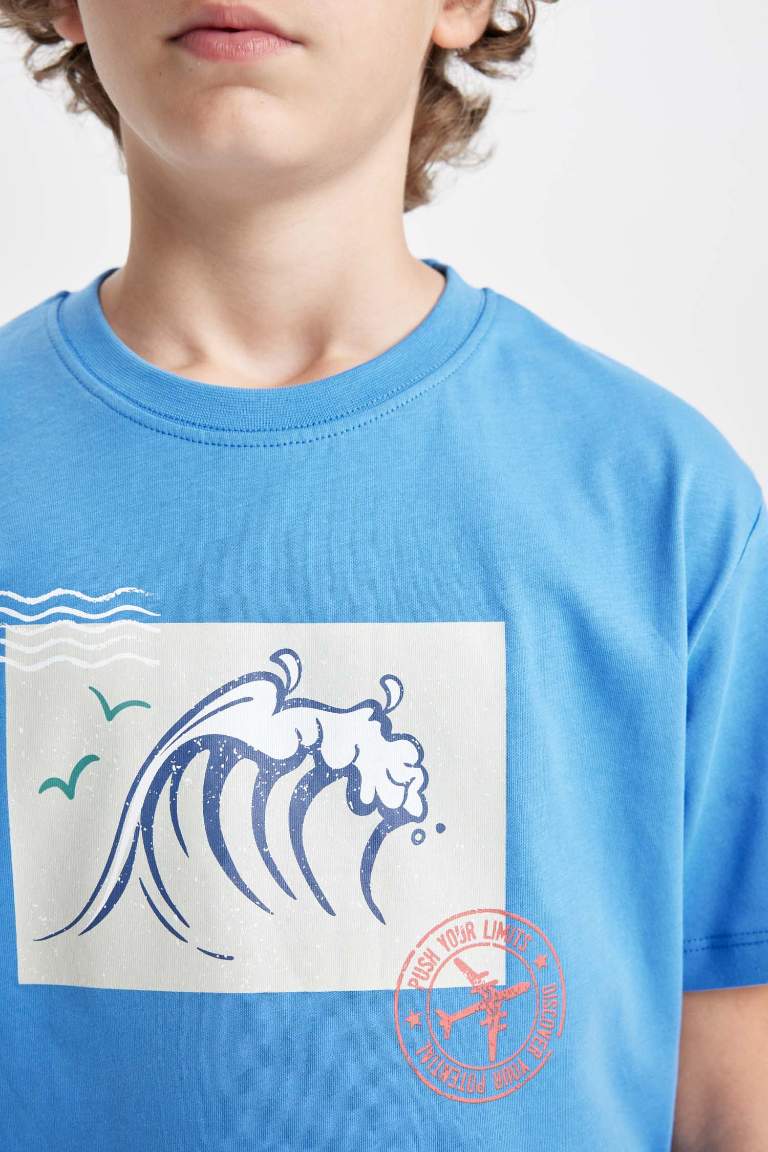 Boy Crew Neck Printed Short Sleeve T-Shirt