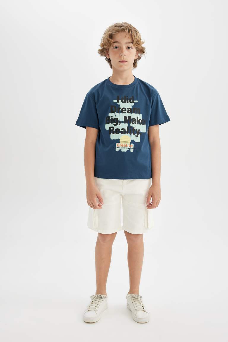 Boy Crew Neck Printed Short Sleeve T-Shirt