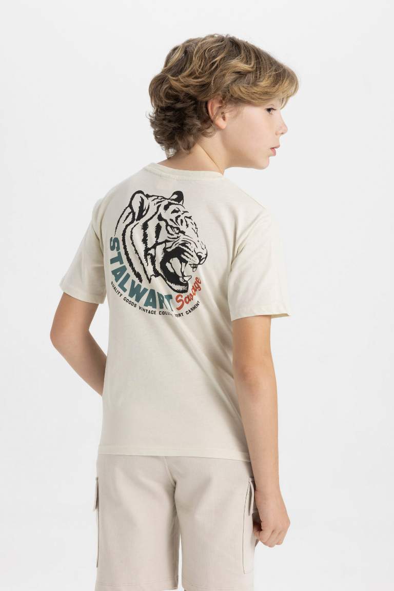 Boy Crew Neck Printed Short Sleeve T-Shirt