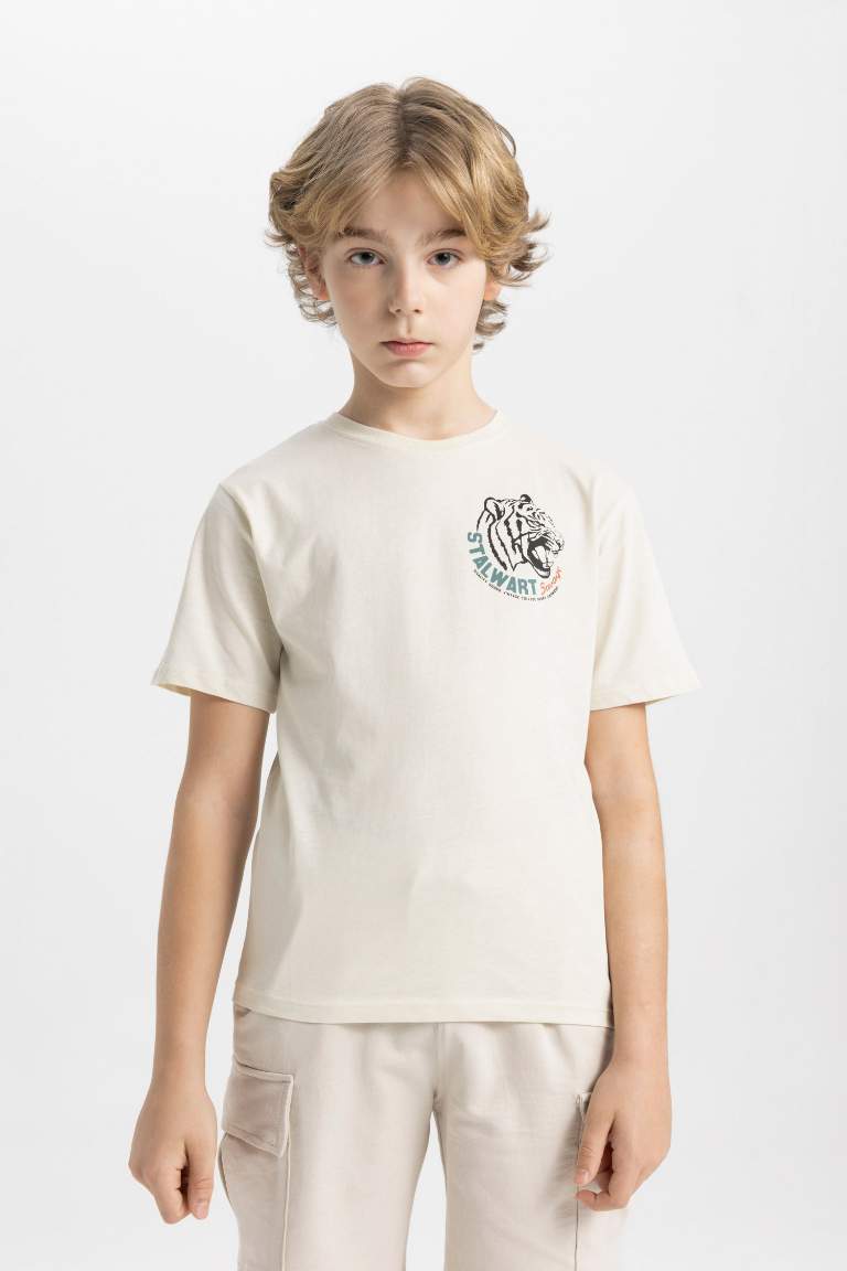 Boy Crew Neck Printed Short Sleeve T-Shirt