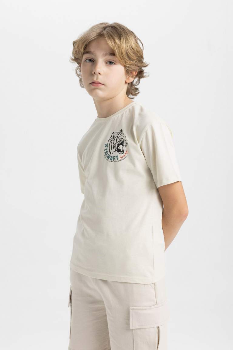 Boy Crew Neck Printed Short Sleeve T-Shirt