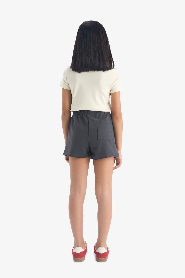 Girl Woven Labeled Shorts
