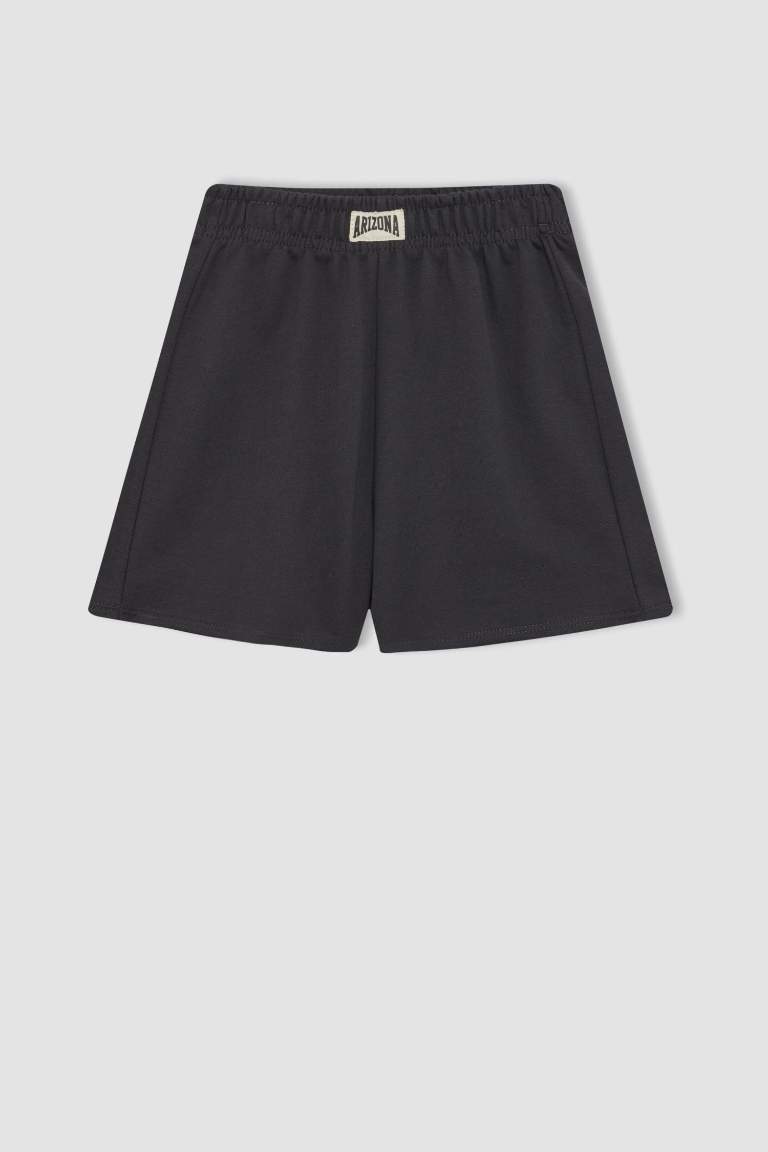 Girl Woven Labeled Shorts